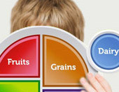 boy with MyPlate recommendations